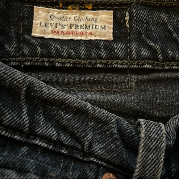 Levis Premium 501 Skinny Size 29 Wild Bunch Dark Wash Distressed Revolve - Picture 10 of 11